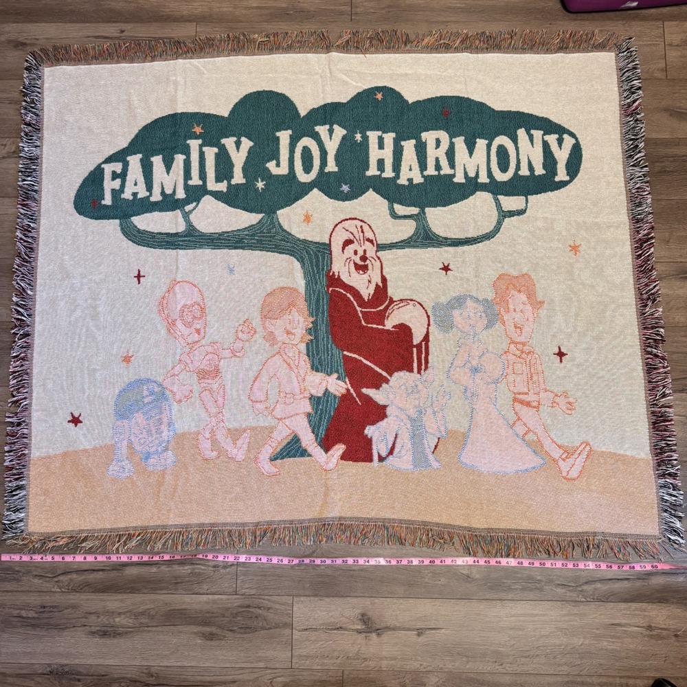 Culturefly Star Wars Tapestry Throw Blanket Exclusive Family Joy Harmony LifeDay